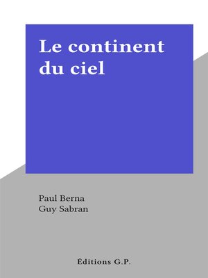 cover image of Le continent du ciel